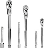 Ratchet Wrench Set 180° Flexible Heads Quick-Release