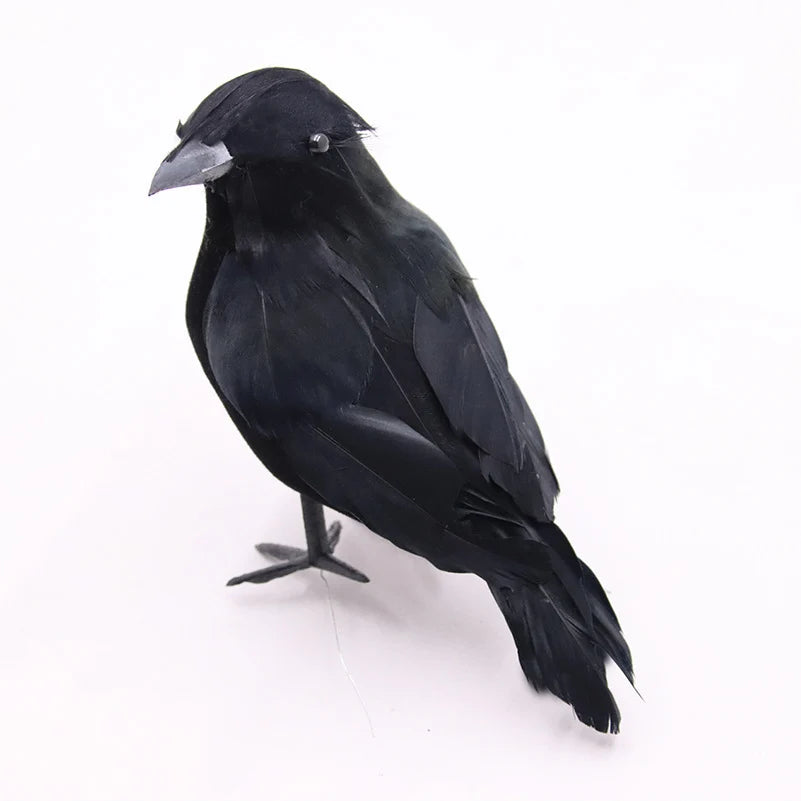 Raven Figurine Lifelike Feathered & Durable