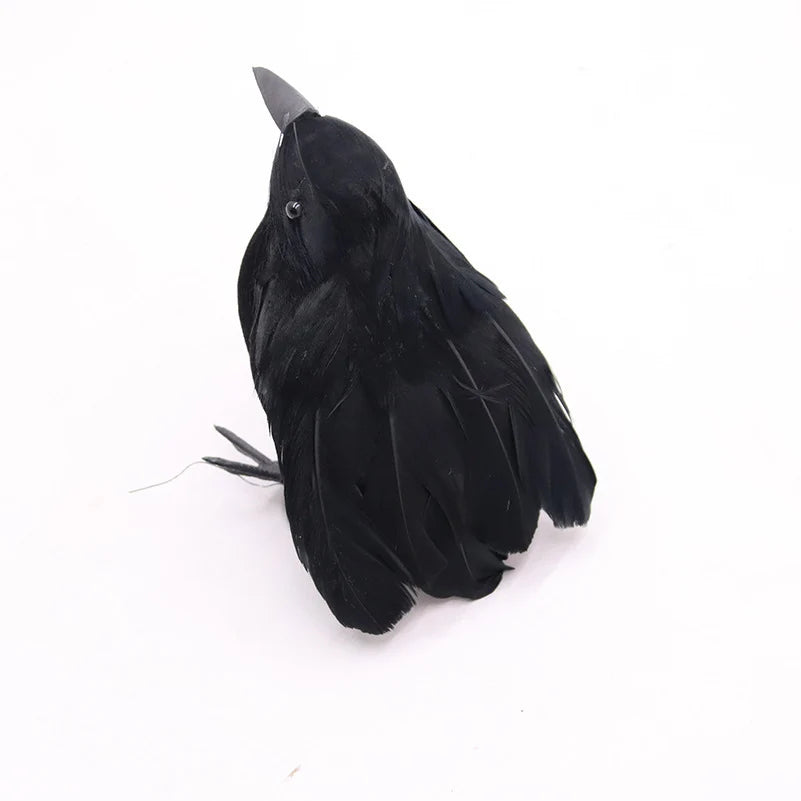 Raven Figurine Lifelike Feathered & Durable