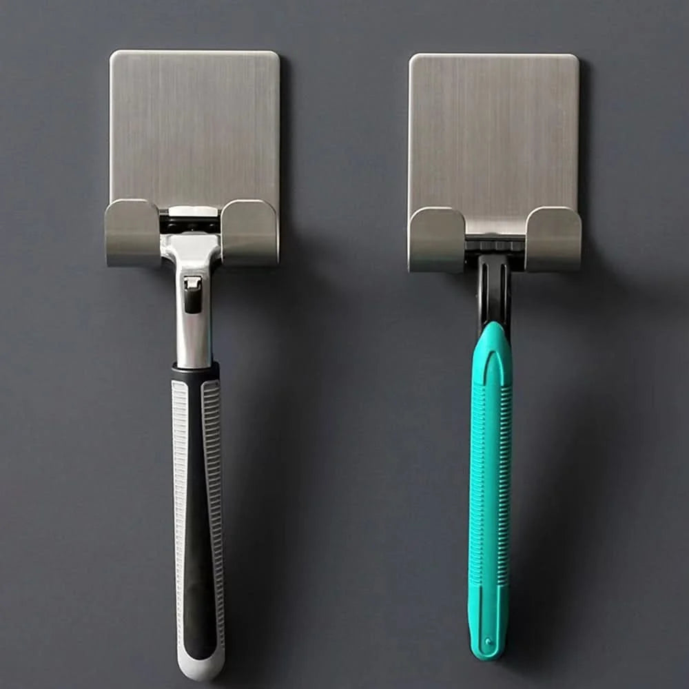 Razor Holder Drill-Free Stainless Steel Double Hook