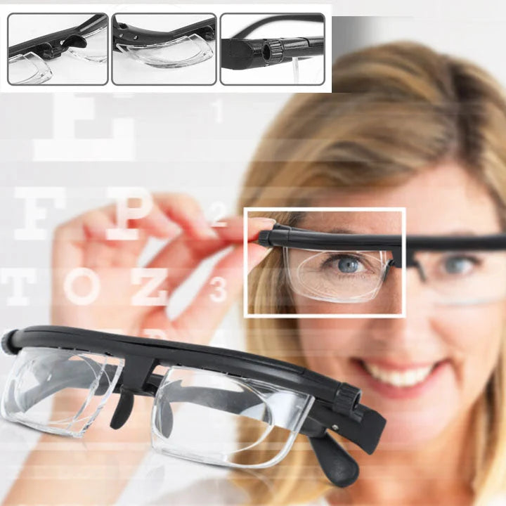 Reading Glasses Adjustable Focus Dial Lightweight Frame