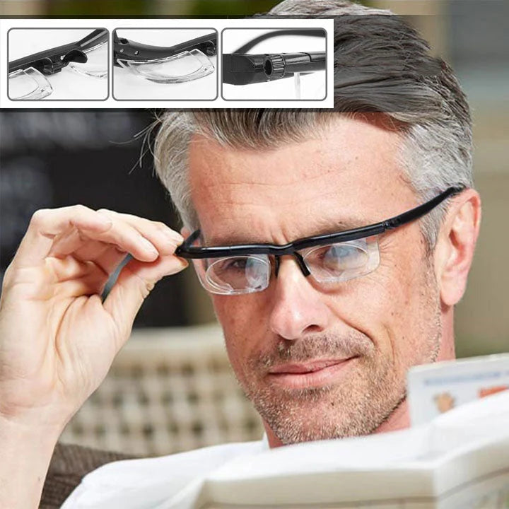 Reading Glasses Adjustable Focus Dial Lightweight Frame