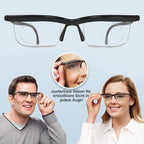 Reading Glasses Adjustable Focus Side-Dial -6.0 to +3.0 Diopters