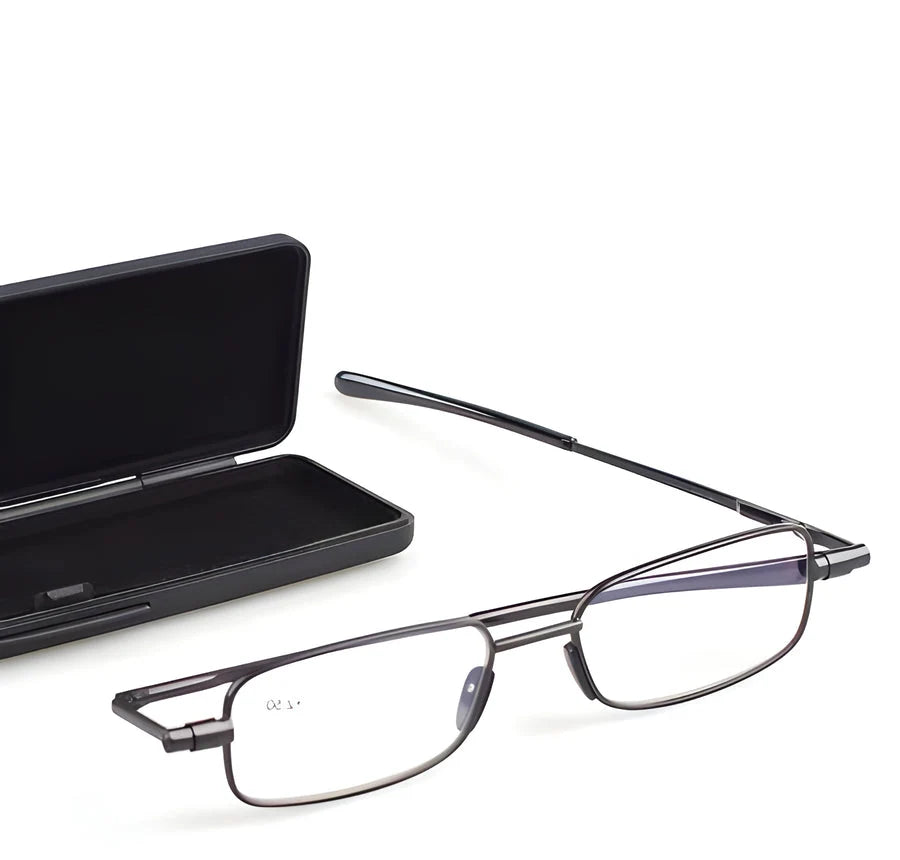 Reading Glasses Compact Folding Stainless Steel Frame