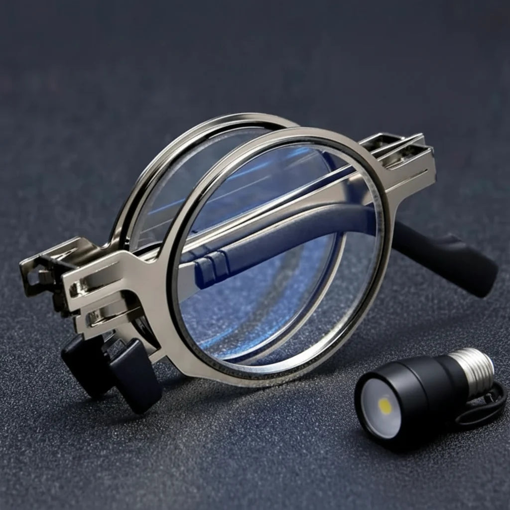 Reading Glasses Foldable Ultralight Metal Blue Light Protection