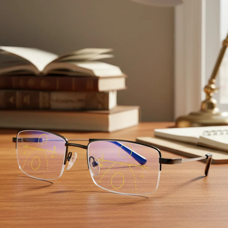 Reading Glasses Progressive Auto-Adjust Blue Light & UV Protection