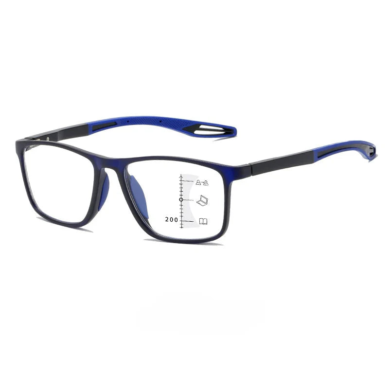 Reading Glasses Progressive Blue Light Blocking Scratch-Resistant