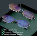 Reading Glasses Progressive Multifocal Blue Light Rimless