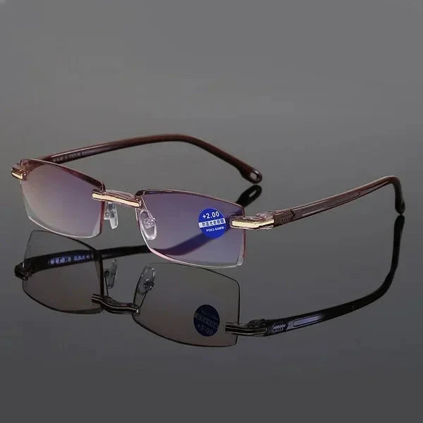 Reading Glasses Progressive Multifocal Blue Light Rimless