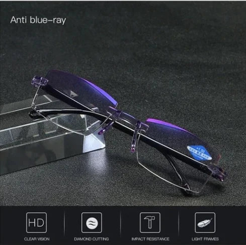 Reading Glasses Progressive Multifocal Blue Light Rimless