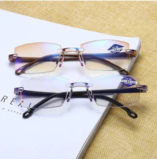 Reading Glasses Progressive Multifocal Blue Light Rimless