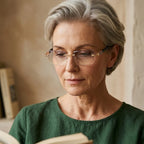 Reading Glasses Progressive Multifocal Ultralight Rimless Blue Light