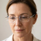 Reading Glasses Progressive Multifocal Ultralight Rimless Blue Light