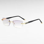 Reading Glasses Progressive Multifocal Ultralight Rimless Blue Light