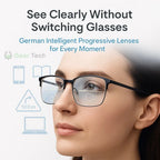Reading Glasses Progressive Photochromic Blue-Light Protection