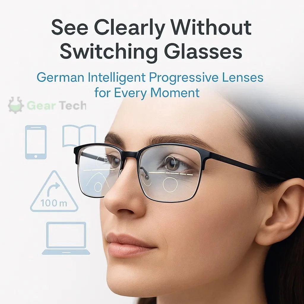Reading Glasses Progressive Photochromic Blue-Light Protection