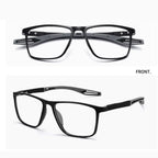 Reading Glasses Rectangular Blue Light Blocking Lightweight TR90 Frame