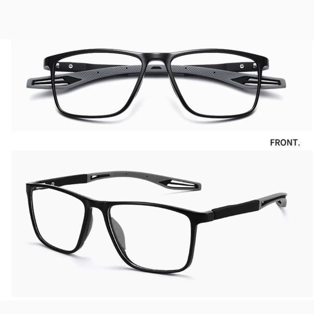 Reading Glasses Rectangular Blue Light Blocking Lightweight TR90 Frame
