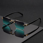 Reading Glasses Rimless Square Ultra-Lightweight Protective Pouch Included