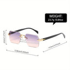 Reading Glasses Rimless Square Ultra-Lightweight Protective Pouch Included