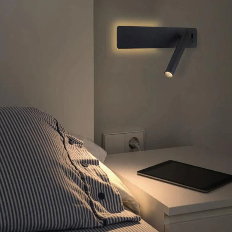 Reading Lamp Wall Mounted Adjustable Swivel Arm Warm LED