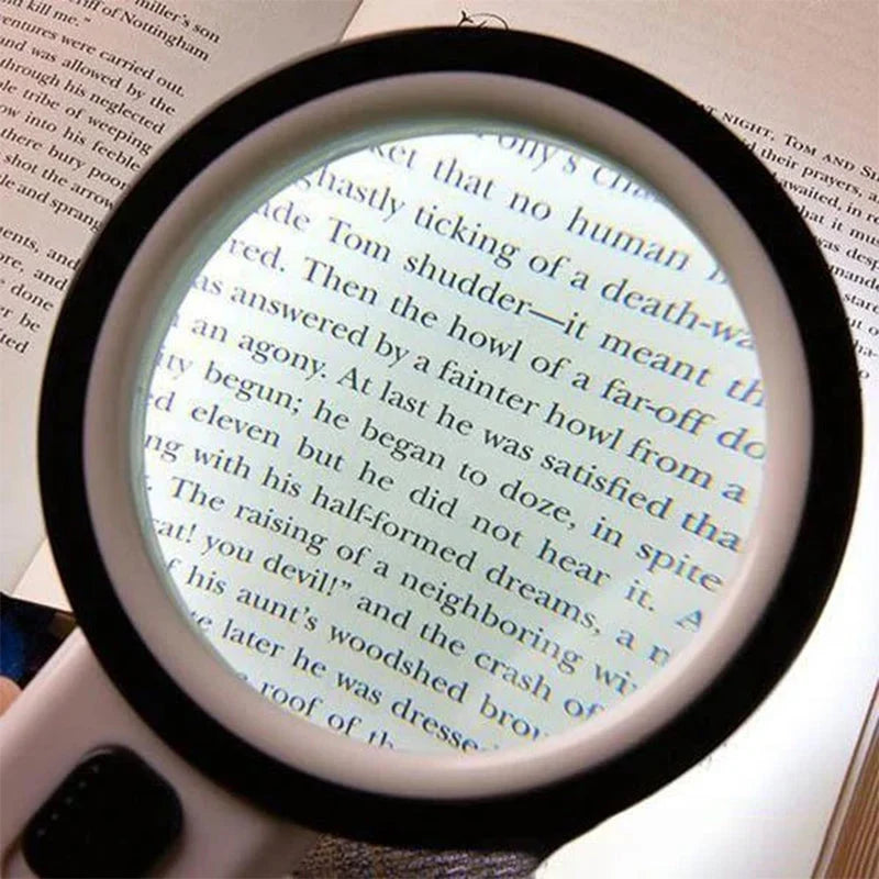 Reading Magnifier 30x Magnification 12 LED 5-Inch Lens