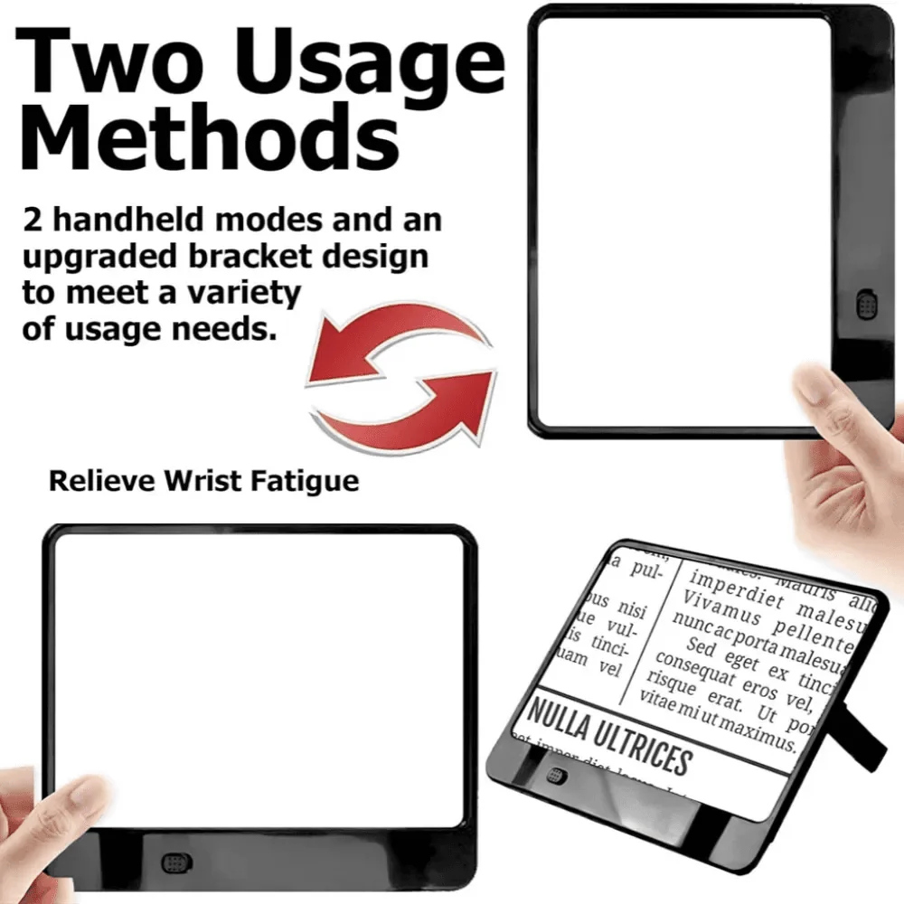 Reading Magnifier 3x Magnification & LED Light Ergonomic Handle