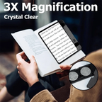 Reading Magnifier 3x Magnification & LED Light Ergonomic Handle