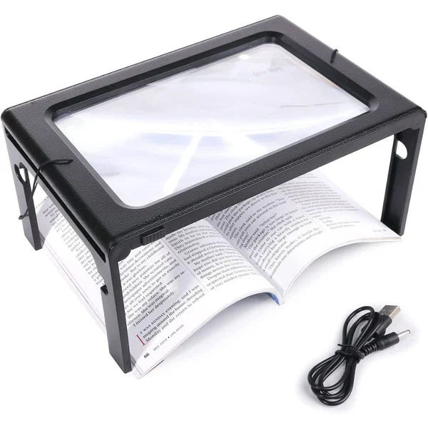 Reading Magnifier Hands-Free 3x Magnification LED Light
