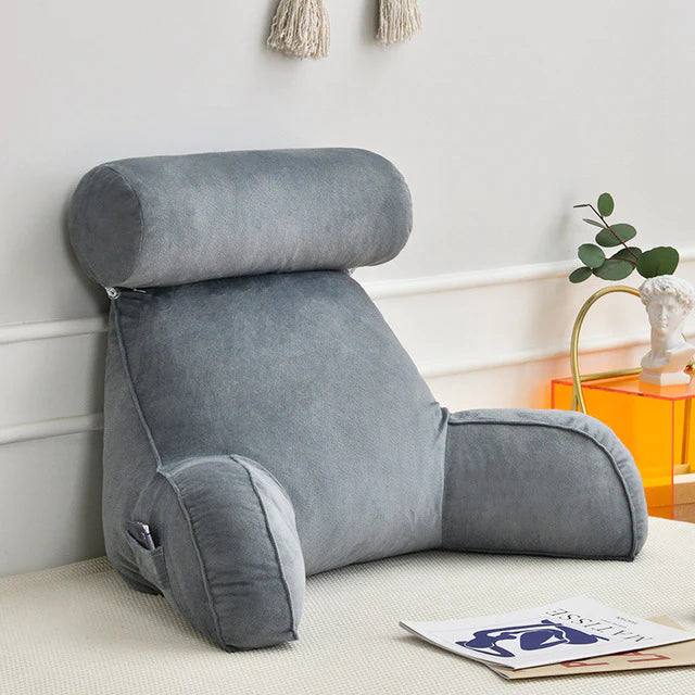 Reading Pillow Ergonomic Backrest & Armrests Soft-Touch Cover