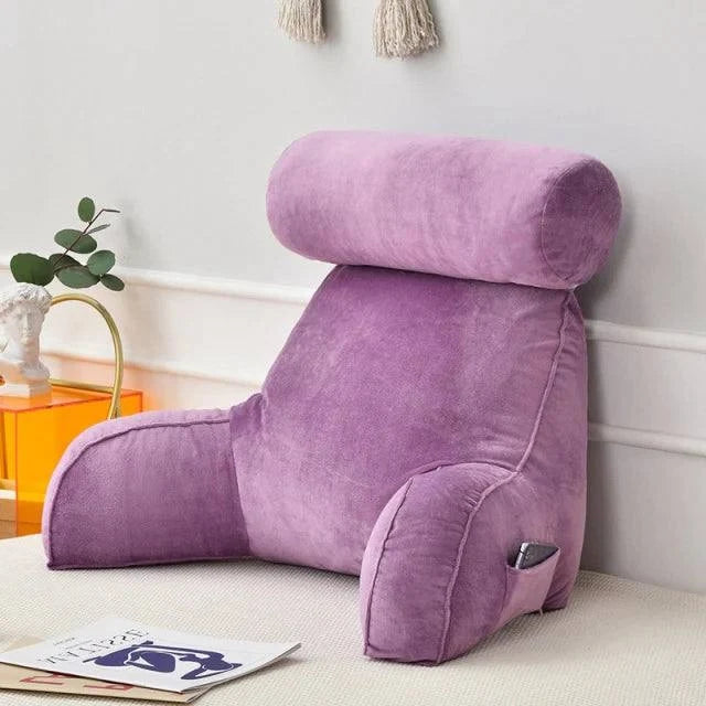 Reading Pillow Ergonomic Backrest & Extended Armrests