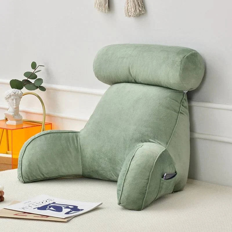 Reading Pillow Ergonomic Backrest & Extended Armrests
