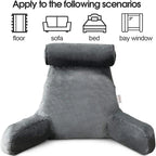 Reading Pillow Shredded Memory Foam Armrests & Side Pocket