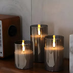 Realistic 3D Flicker LED Flameless Candle Set (Remote & Timer)