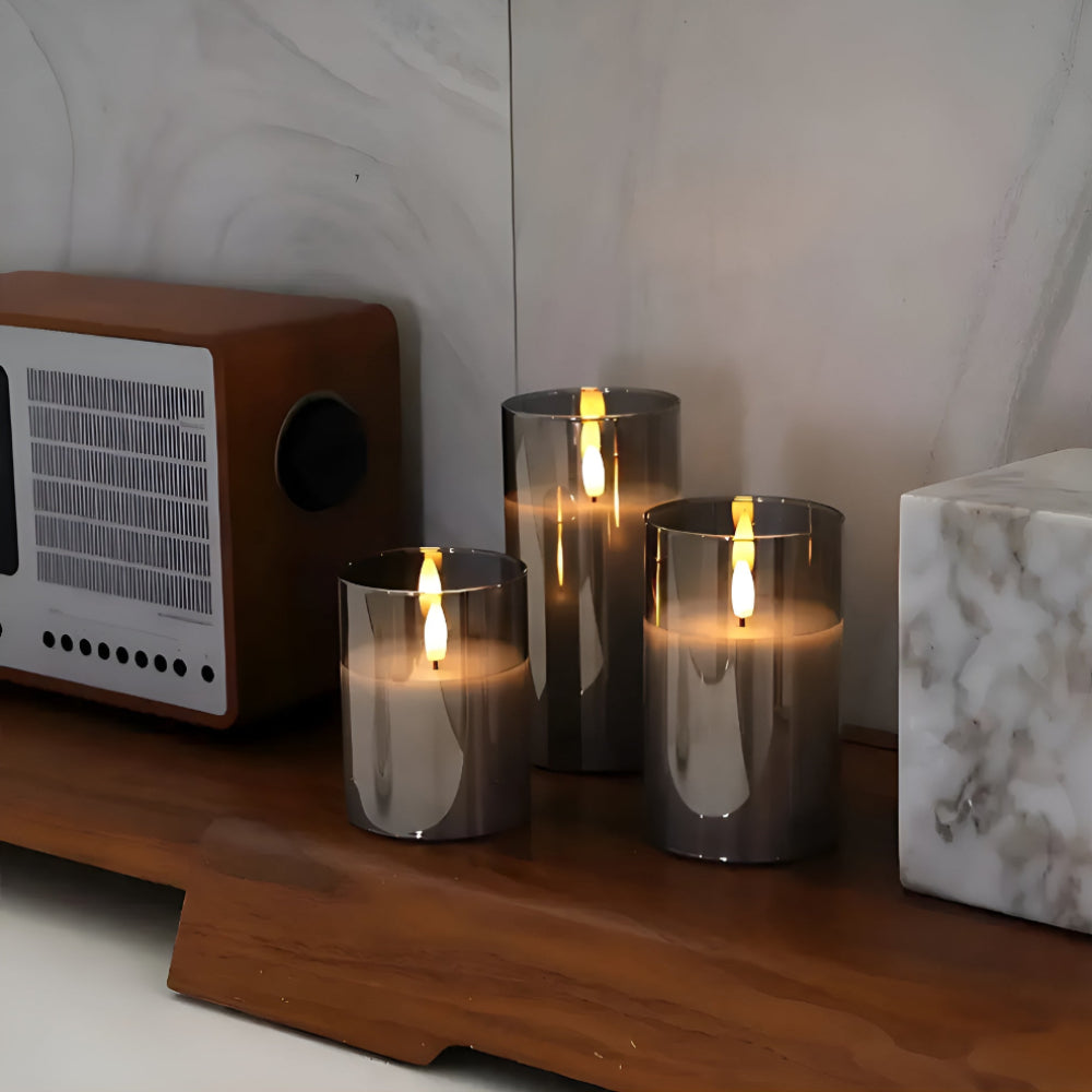 Realistic 3D Flicker LED Flameless Candle Set (Remote & Timer)