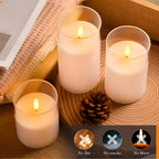 Realistic 3D Flicker LED Flameless Candle Set (Remote & Timer)