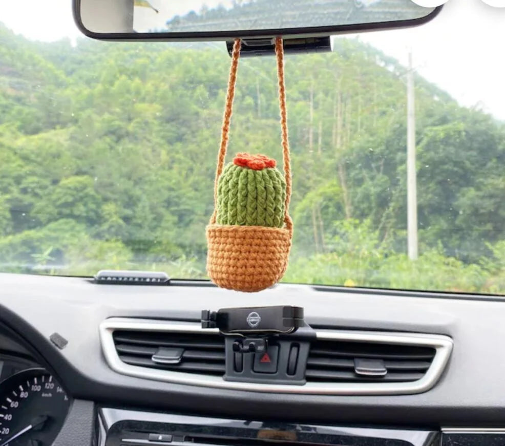 Rearview Mirror Ornament Handmade Wool Lightweight