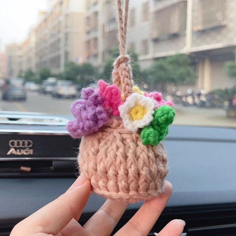 Rearview Mirror Ornament Handmade Wool Lightweight