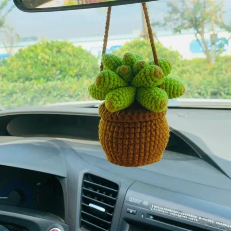 Rearview Mirror Ornament Handmade Wool Lightweight