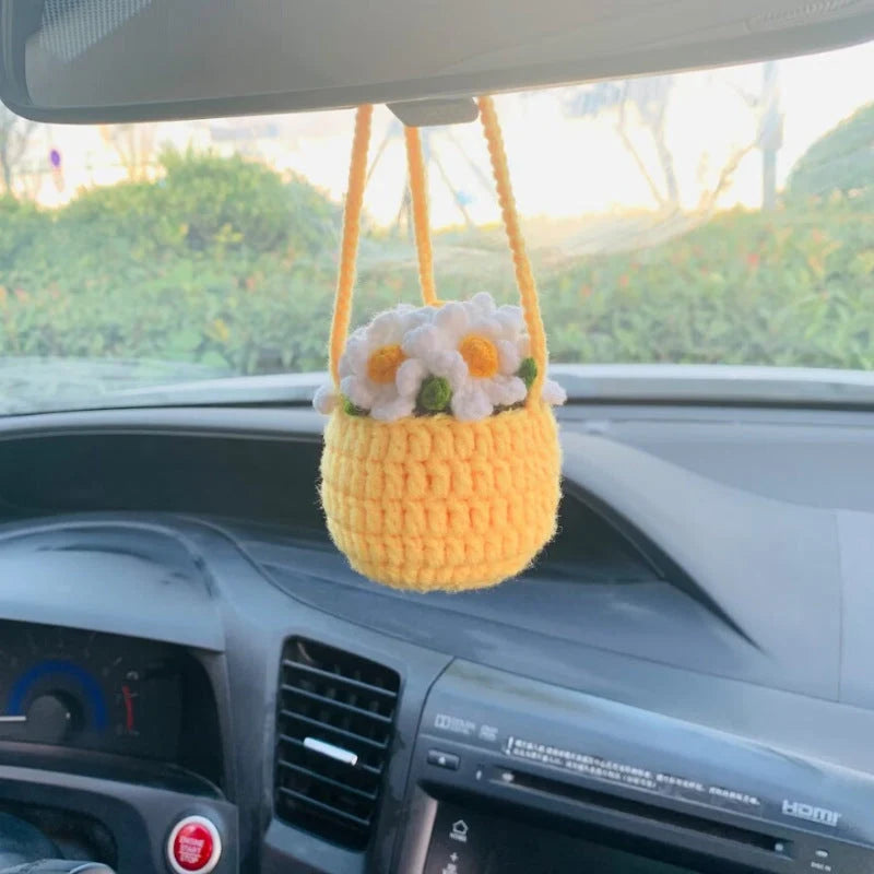 Rearview Mirror Ornament Handmade Wool Lightweight