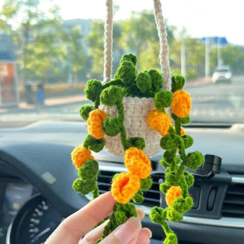 Rearview Mirror Ornament Handmade Wool Lightweight