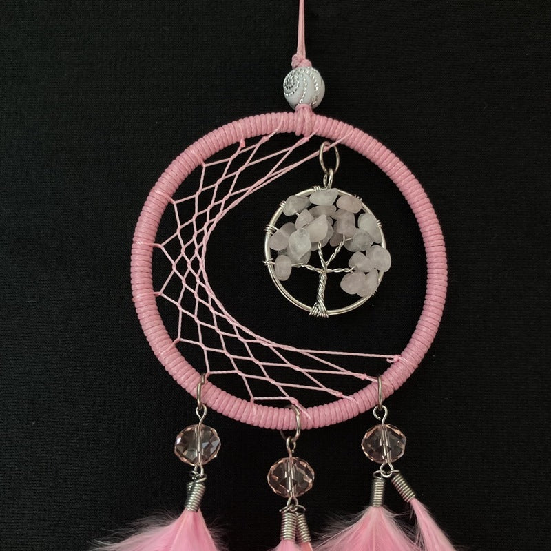 Rearview Mirror Ornament Real Feathers & Glass Beads Gift Box