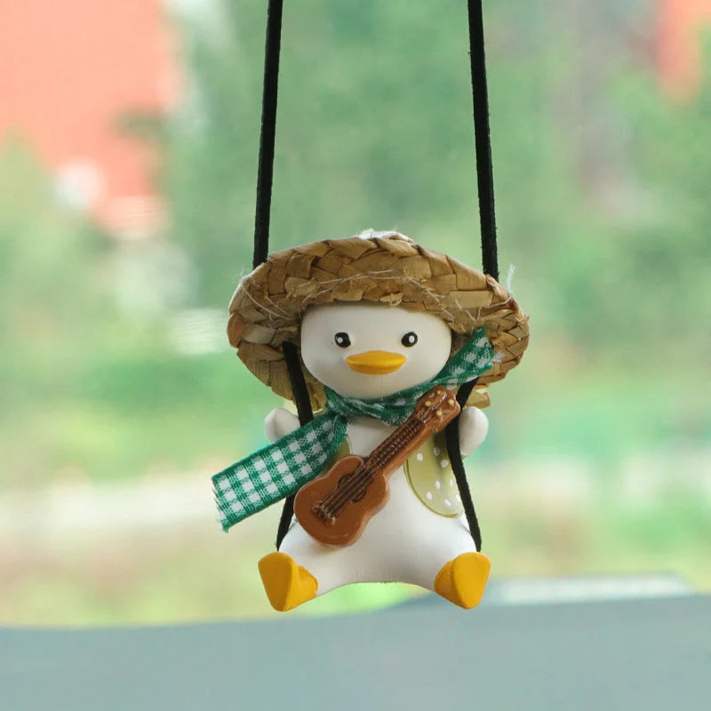 Rearview Mirror Ornament Resin Scented Duck Charm
