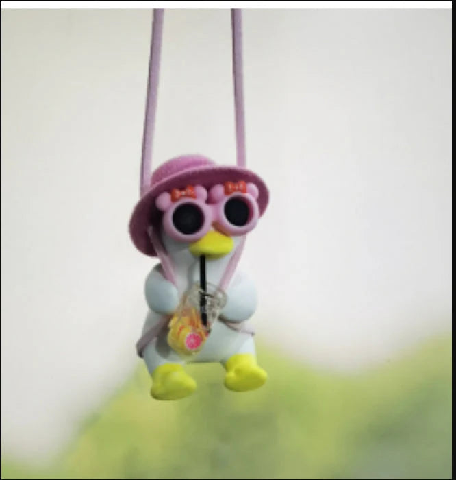 Rearview Mirror Ornament Resin Scented Duck Charm