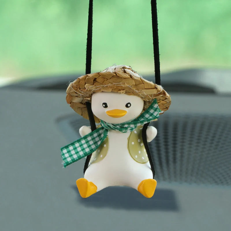 Rearview Mirror Ornament Resin Scented Duck Charm