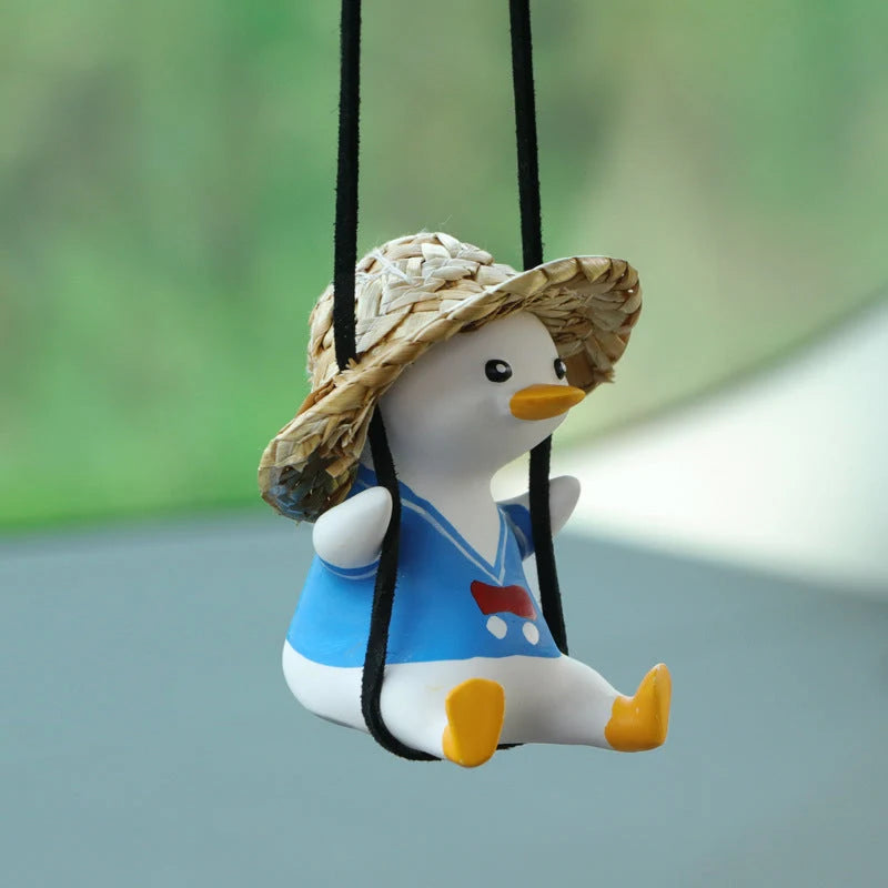 Rearview Mirror Ornament Resin Scented Duck Charm