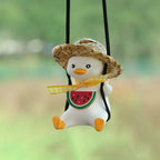 Rearview Mirror Ornament Resin Scented Duck Charm