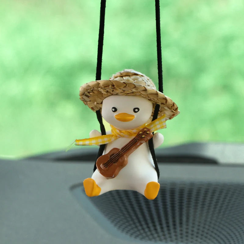Rearview Mirror Ornament Resin Scented Duck Charm