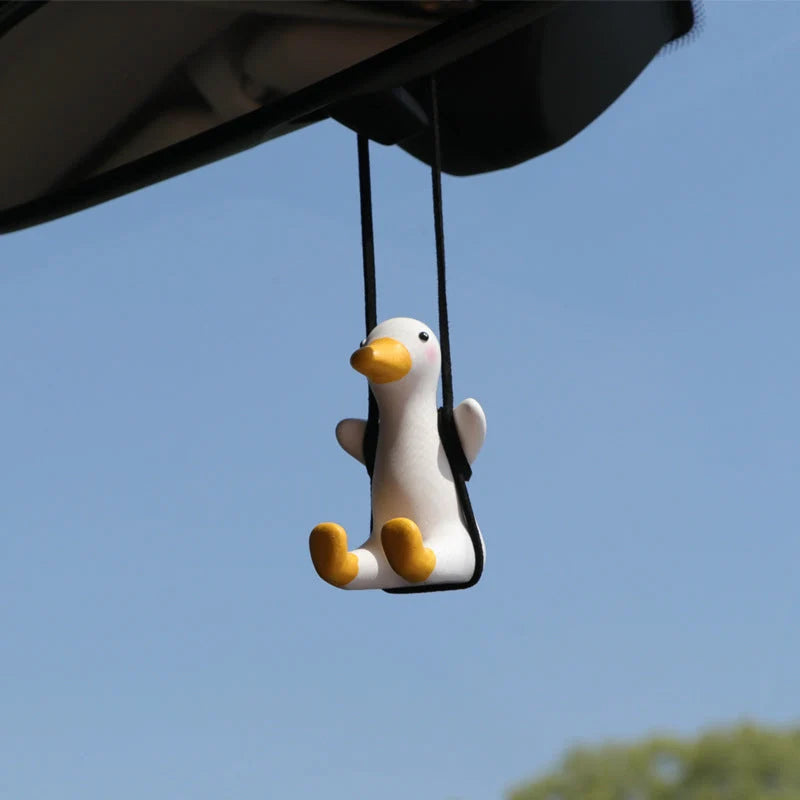 Rearview Mirror Ornament Resin Scented Duck Charm