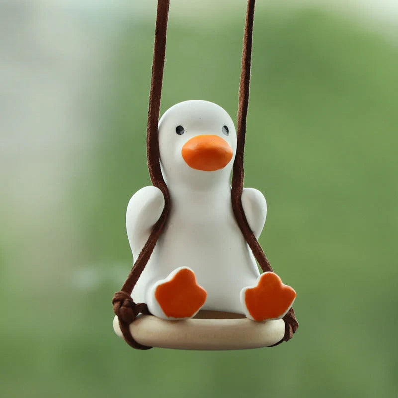 Rearview Mirror Ornament Resin Scented Duck Charm